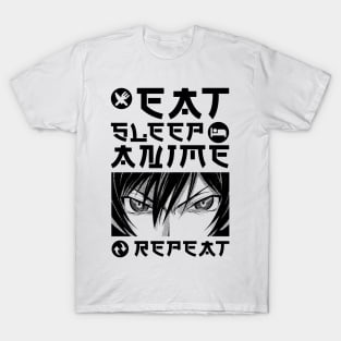 EAT SLEEP ANIME REPEAT T-Shirt